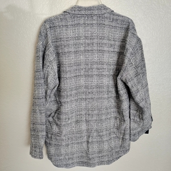 ARITZIA BABATON Joan Shirt Tweed Jacket 2 Shacket Linen Textured Black sz 2/M - Picture 9 of 10